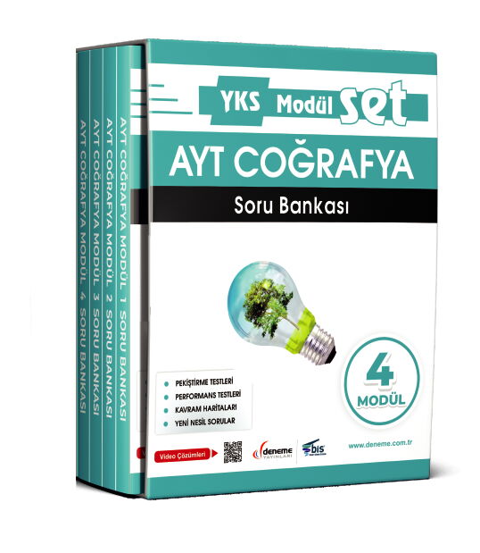 AYT COĞRAFYA SORU BANKASI MODÜLER SET - 4 MODÜL